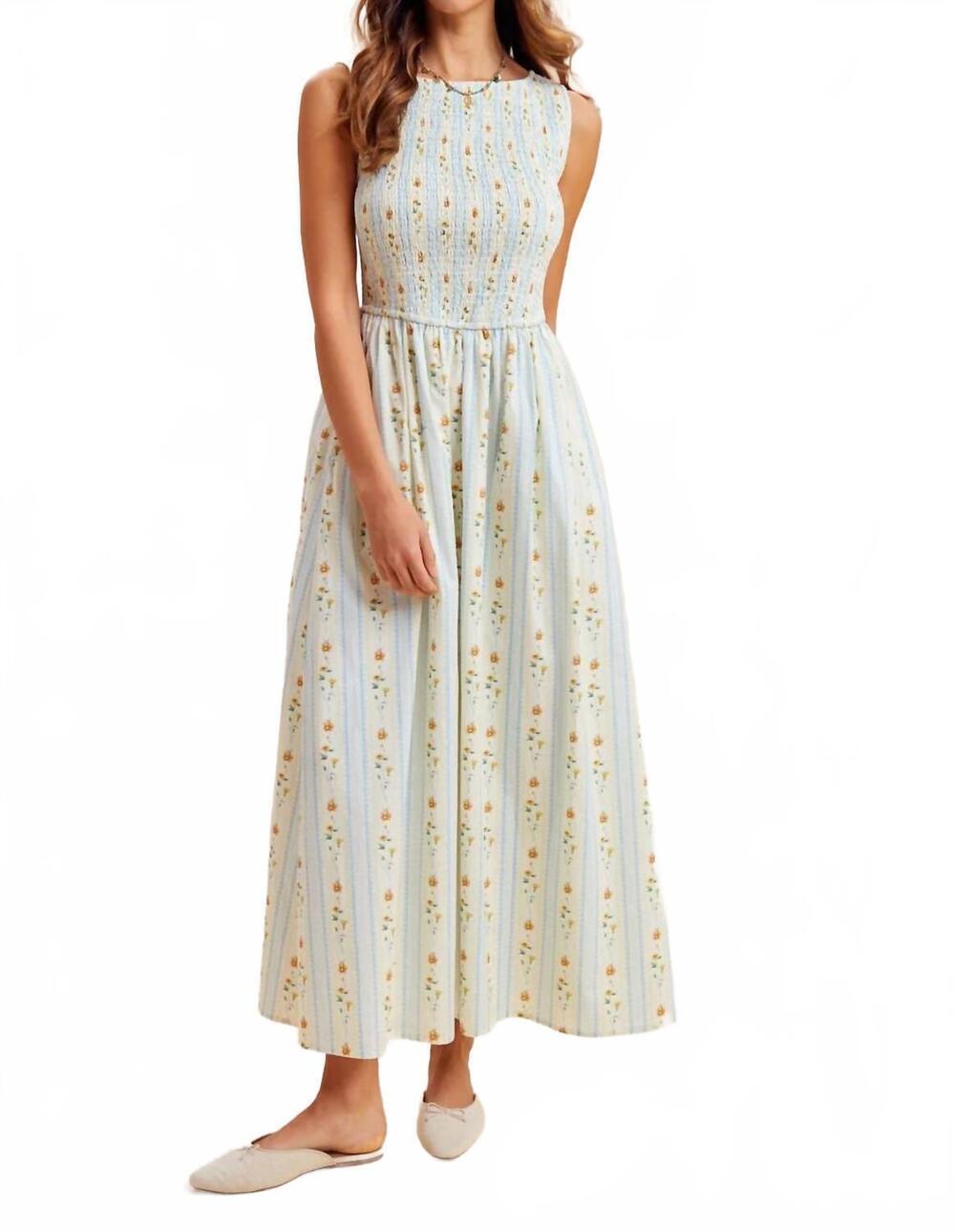 NEW ANNIEWEAR sweet meadow sleeveless dress in blue